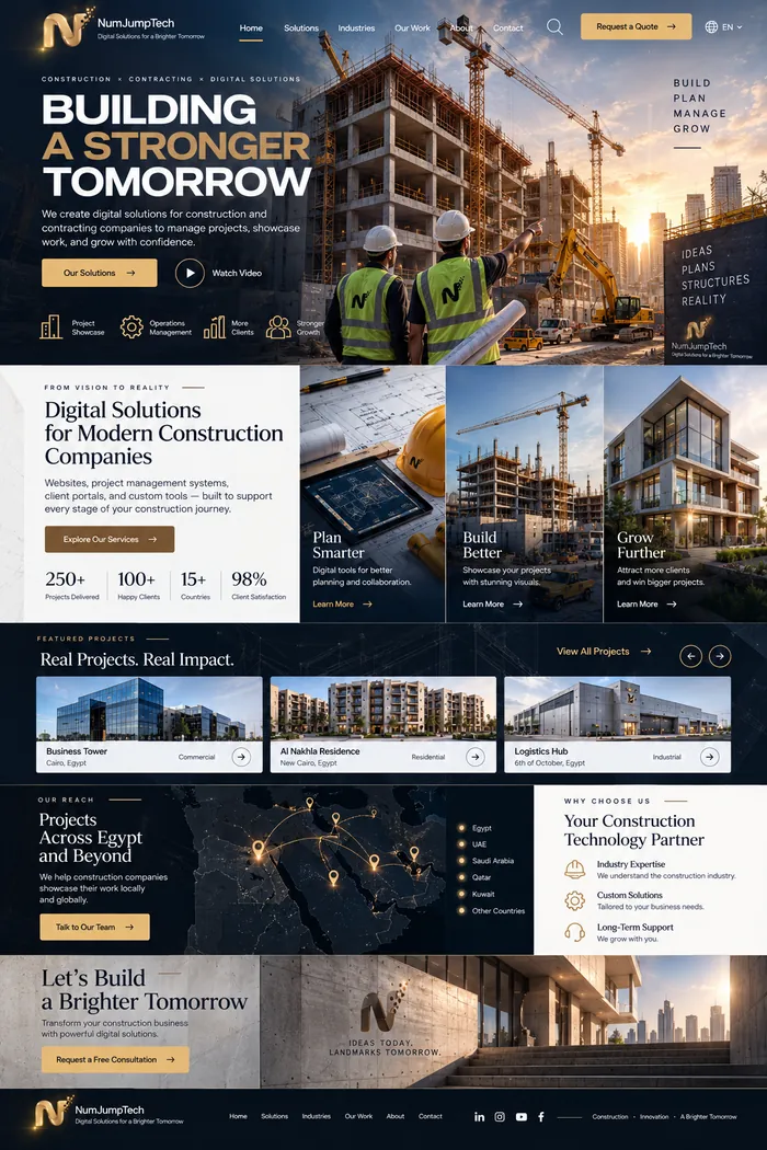 Construction & Contracting — website concept by NumJumpTech