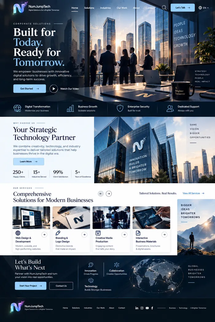 Corporate & Business — website concept by NumJumpTech