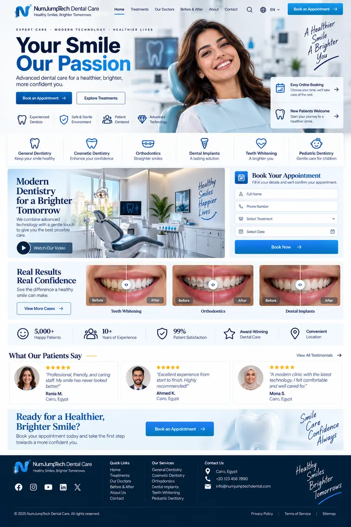 Dental Clinics — website concept by NumJumpTech