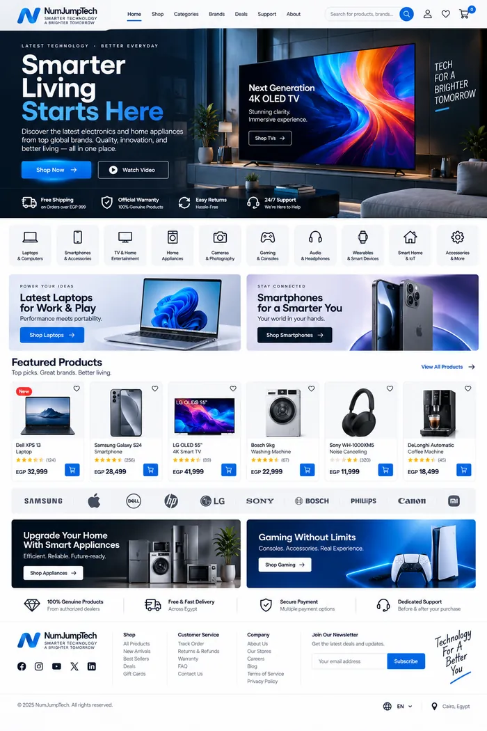 Electronics & Appliances — website concept by NumJumpTech