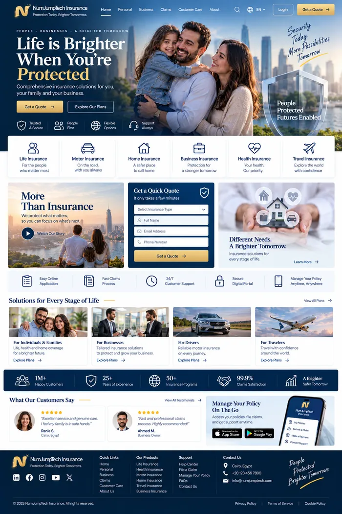 Insurance — website concept by NumJumpTech