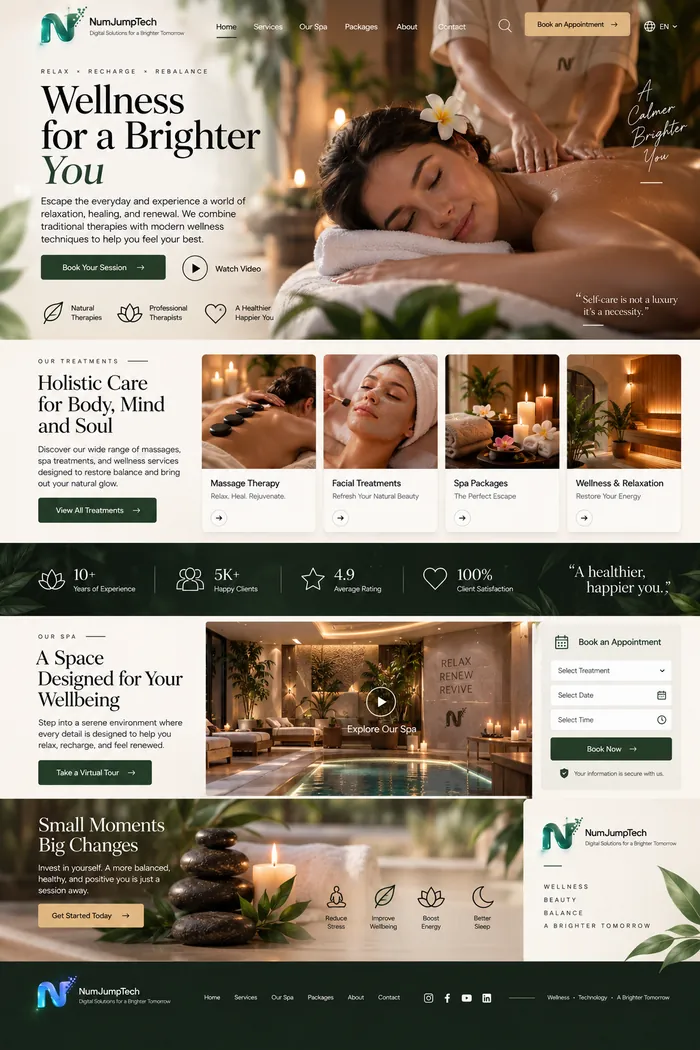 Massage & Wellness — website concept by NumJumpTech