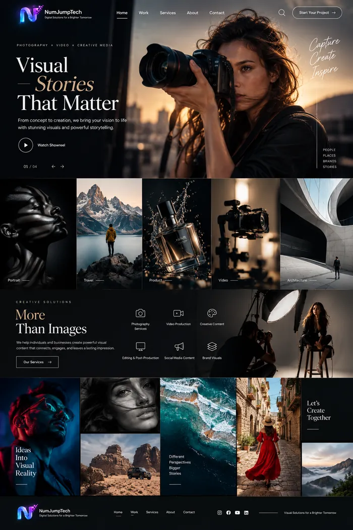 Photography & Media — website concept by NumJumpTech