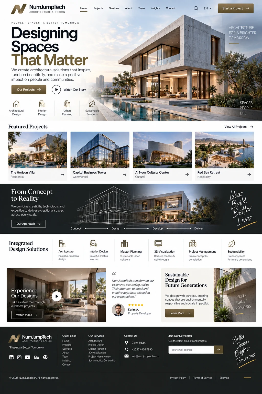 Architecture Firms — website concept direction by NumJumpTech