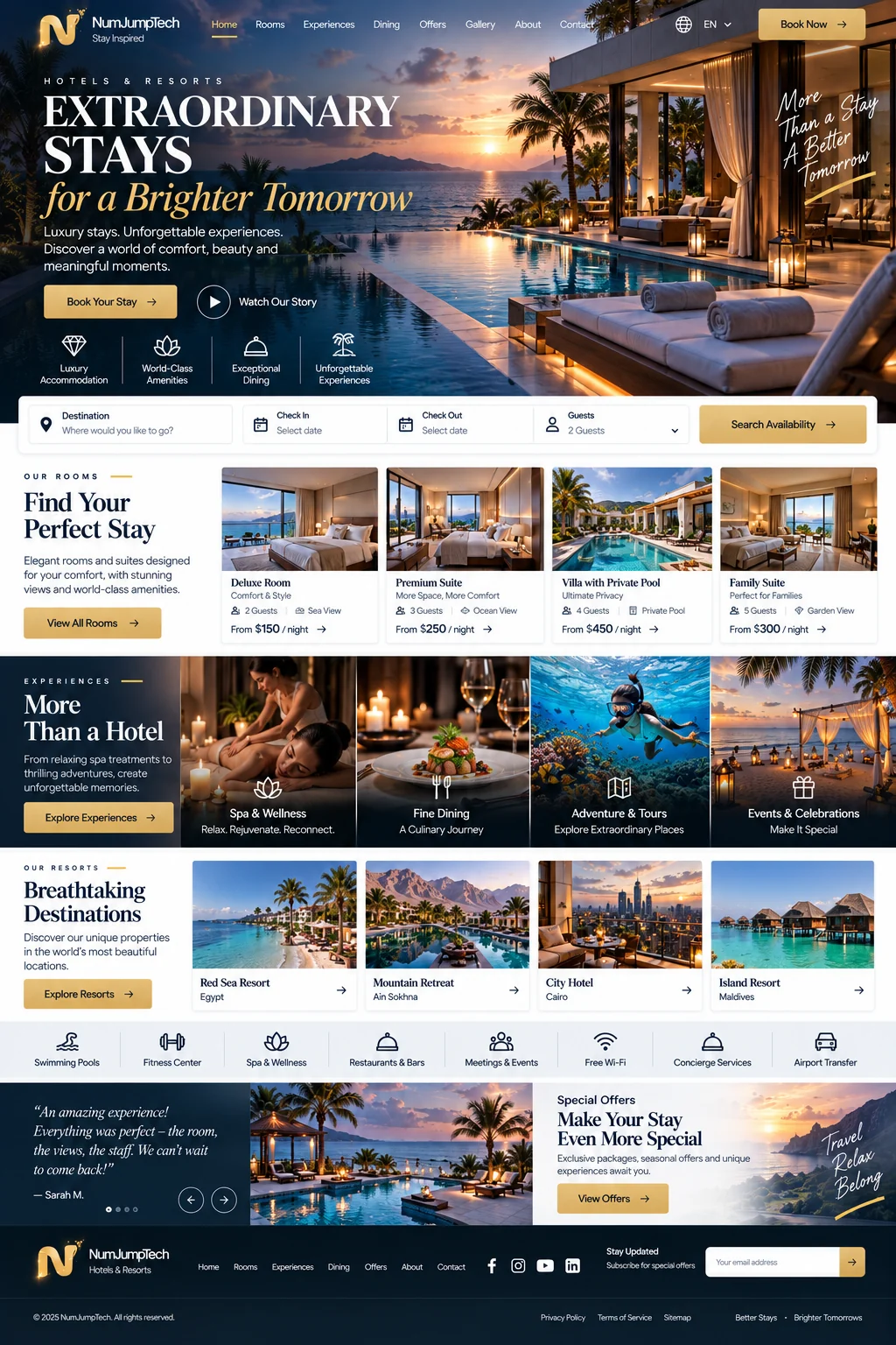 Hotels & Resorts — website concept direction by NumJumpTech