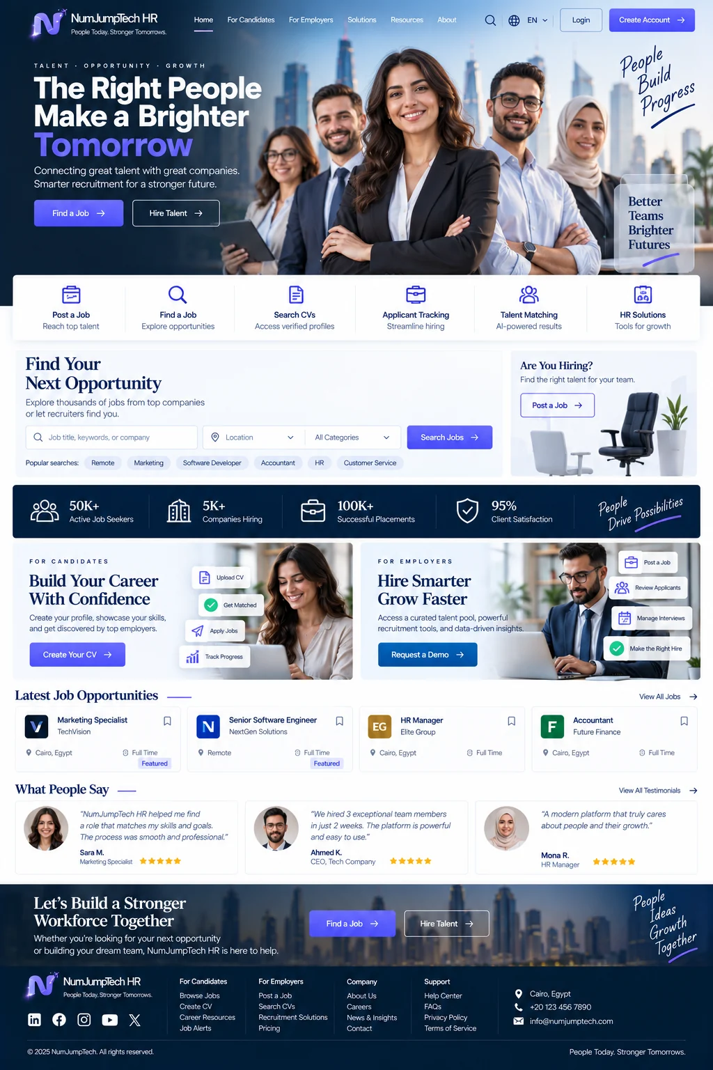 HR & Recruitment — website concept direction by NumJumpTech