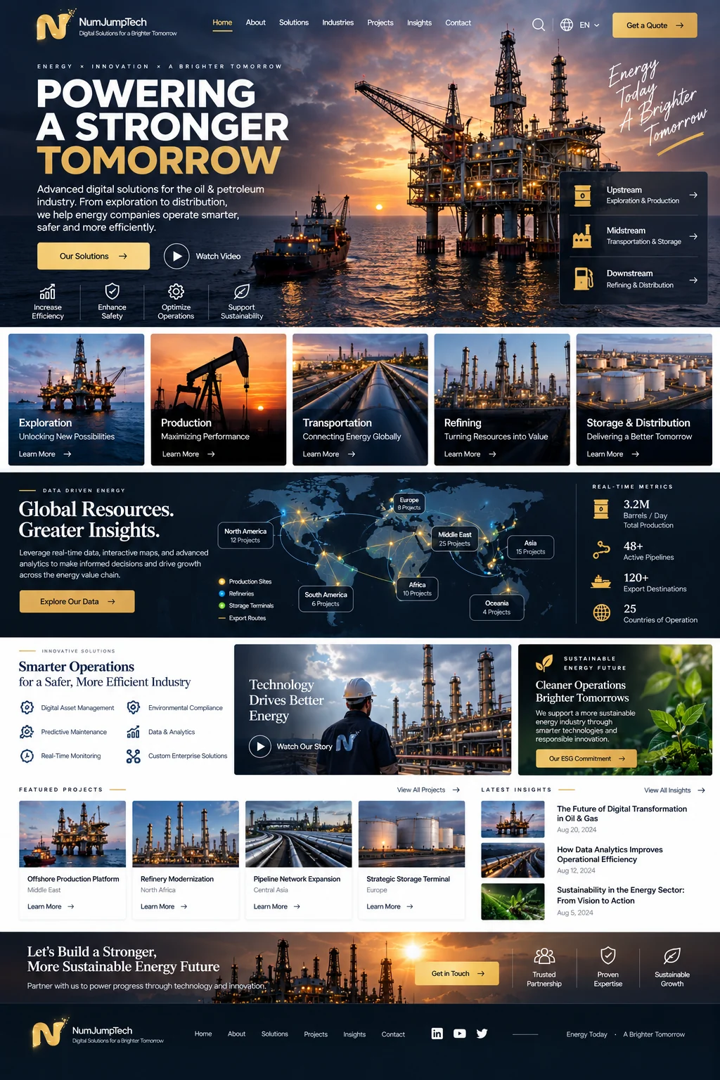 Oil & Petroleum — website concept direction by NumJumpTech