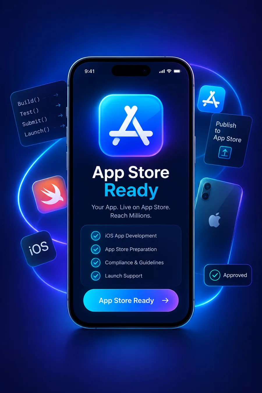 Mobile app development by NumJumpTech — an app prepared for App Store release